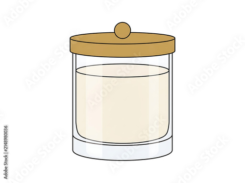 Transparent glass candle jar icon