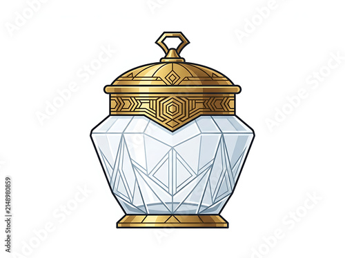 Transparent glass display vessel icon