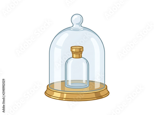 Transparent glass perfume cloche icon