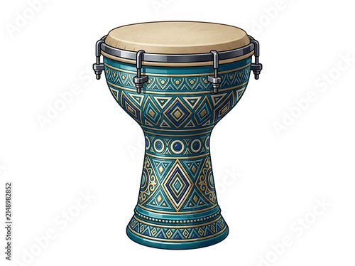 Geometric ceramic goblet drum icon design