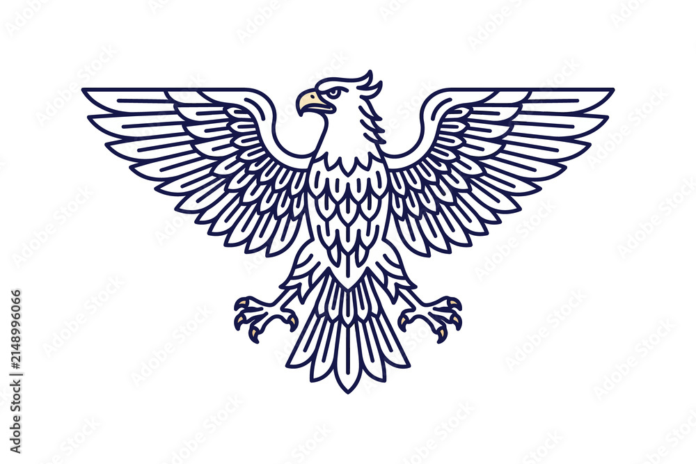 Fototapeta premium Heraldic Eagle Vector Illustration