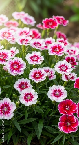 Vibrant Dianthus Flowers in Full Bloom.
