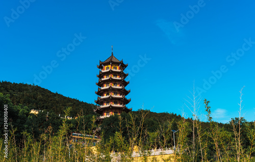 фотографія Traditional Chinese Pagoda Temple Complex