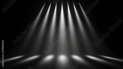 ascension. Multiple beams of light converging towards a bright point on a dark background. wellbeing guides, coaching materials, designed for coaching and self-improvement content.