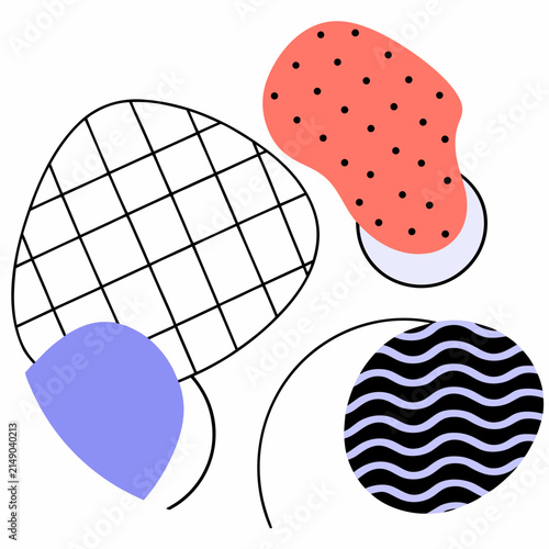 Abstract organic shapes with various textures and patterns abstract textures