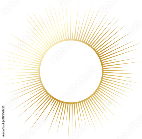 Gold Sunburst Frame Graphic