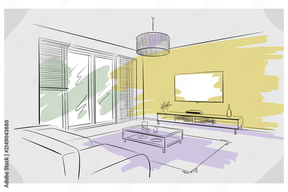 Fototapeta premium sketch of house