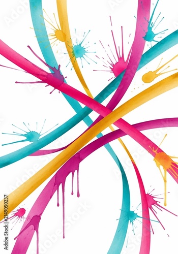 Vibrant Ribbons of Splattered Joy