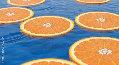 Azure Ripples, Citrus Sunbursts