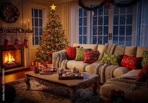 Winter Hearth Glow: A Festive Embrace
