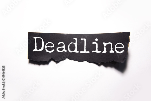 Картината върху платно Sticker paper with word DEADLINE
