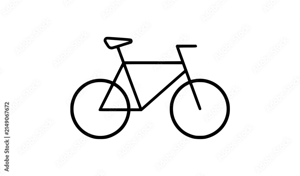 Fototapeta premium Minimal Bicycle Icon