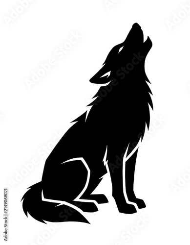 Wolf Silhouette Howling Transparent Background