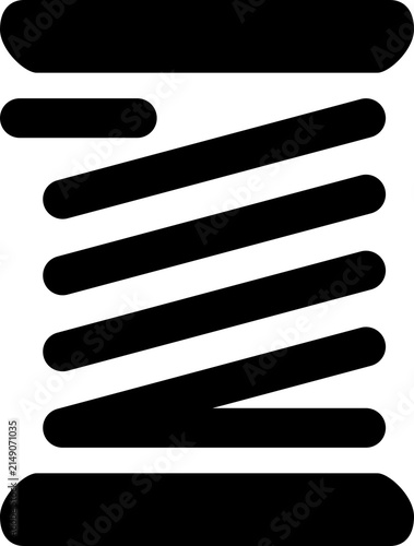 Black thread spool sewing icon PNG