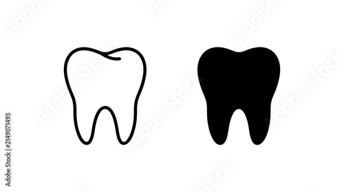 Simple illustration of a tooth on a white background