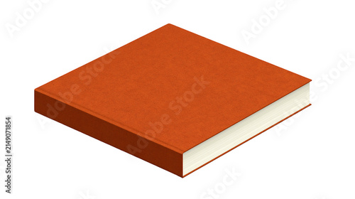 Obraz na płótnie Orange hardcover book with white pages