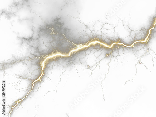 Intense electrical discharge illuminating a black void; bright, jagged lines of power and light