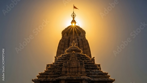 
Mahakaleshwar Temple Sunburst – Sacred Shiva Temple Spire