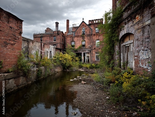 Eerie Abandoned Mansion - A Glimpse into Decay and Forgotten Grandeur.