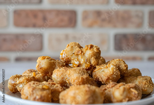 Fried banana fritters with ...