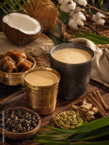 Traditional Indian Paruthi Paal Cottonseed Milk Beverage