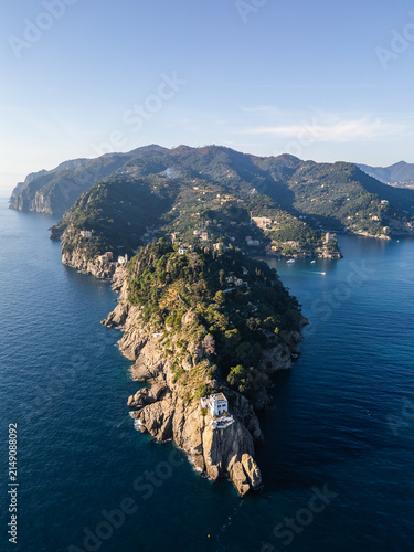 Photography presu'ile de portofino en italie vue en drone