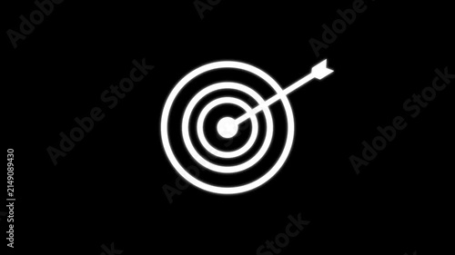 abstract Arrow hitting the center of target - success business concept.