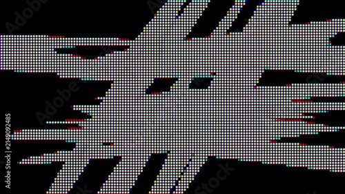 Background loop with Pixelate dot matrix with animation as led wall tile. Loop animation of multicolor bright abstract background.