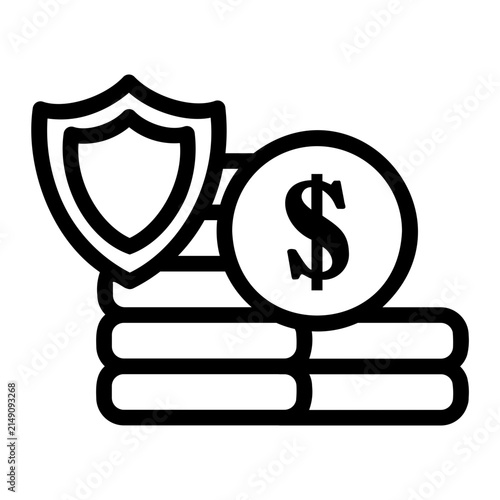 Canvas Print finance Line Icon