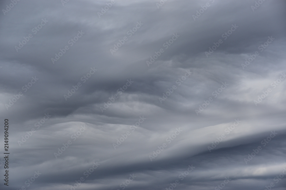 Obraz premium Natural backgrounds and textures. A striking background of gray stratus clouds.