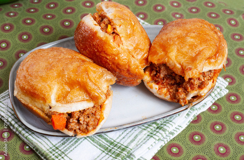 Konstfotografi Vetkoek and Mince Traditional South African Comfort Food