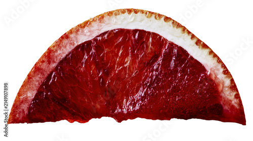 Картината върху платно Blood orange slice with white pith and red juicy pulp