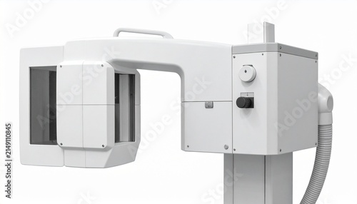 Modern dental panoramic xray machine isolated on white background
