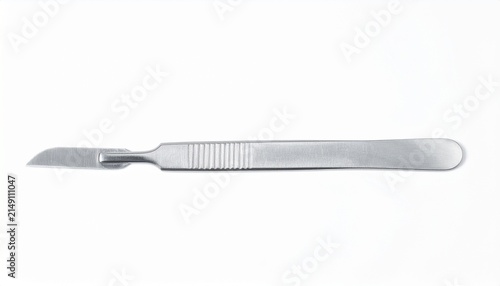 Surgical scalpel isolated on white background