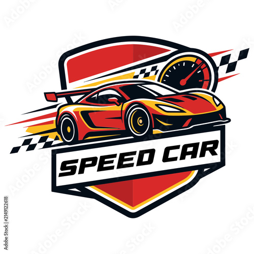 Racing car vector illustration.