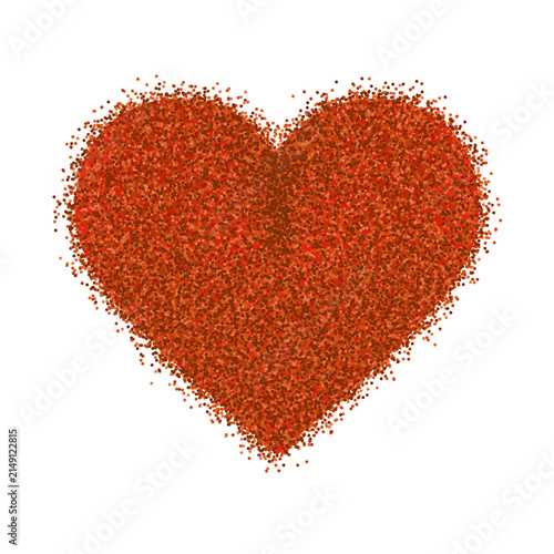 Heart Shape Made of Brown and Red Dots - Abstract Valentine's Day Background
