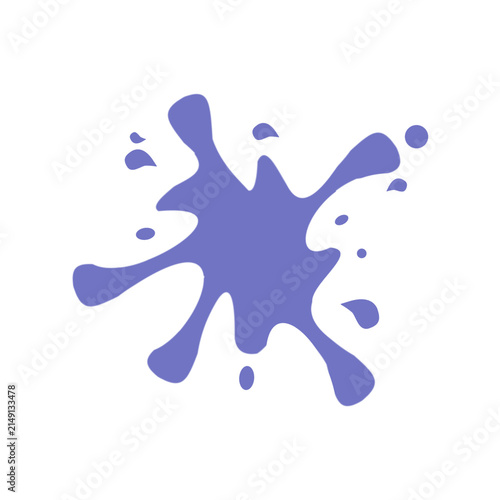 Abstract Blue Purple Liquid Splash Blob Vector Isolated on White Background
