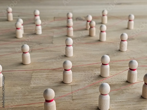 People connected people with lines