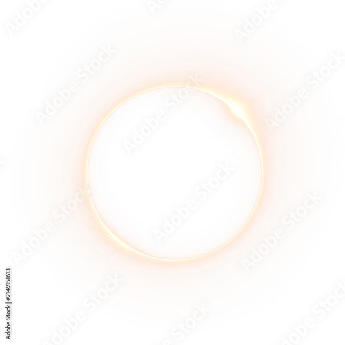 Konstfotografi ネオンアウトライン PNG 透明 切り抜き 光る円形フレーム 発光リング レーザーエフェクト モダン デザイン プレゼンテーション グラフィック 素材