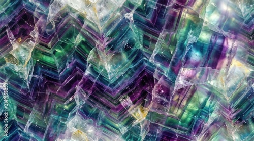 Abstract Colorful Geometric Crystal Texture Background.
