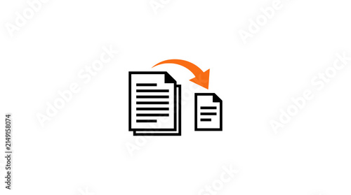 Document Resize Icon Isolated Transparent Background