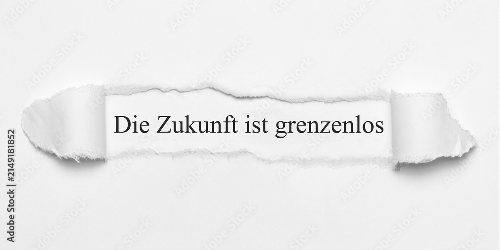 Fototapeta premium Die Zukunft ist grenzenlos 