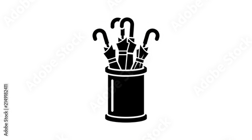 Umbrella stand silhouette icon
