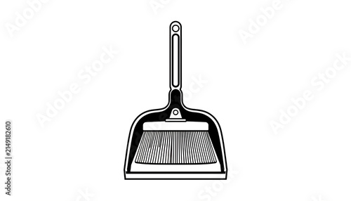 Dustpan and brush icon