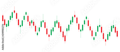 Canvastavla Stock market candlestick chart pattern with red and green trading bars showing fluctuating price movement and financial trends