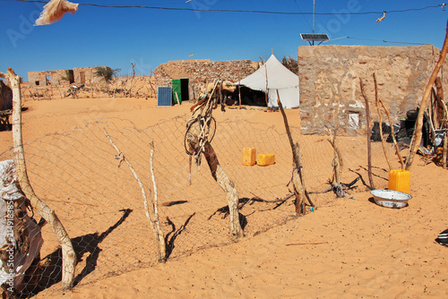 Small village in Sahara desert, Mauritania, West Africa