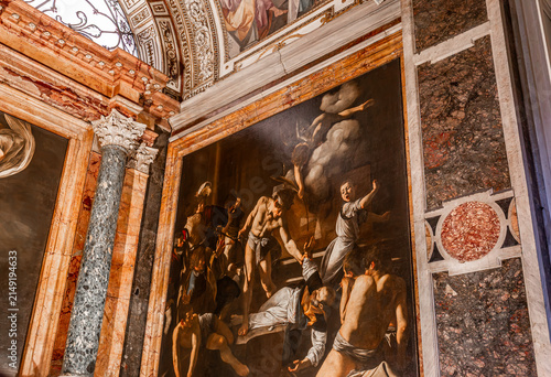 Canvas Print Saint Louis des Francais church, Rome, Italy