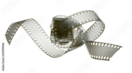 Fotografía Curled 35mm film strip with perforations