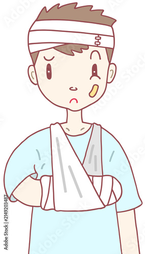 Obraz na plátne 健康障害のイラスト - 怪我・負傷・怪我人