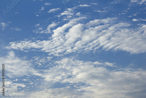 Bild auf Leinwand It is a blue sky with cirrocumulus clouds.